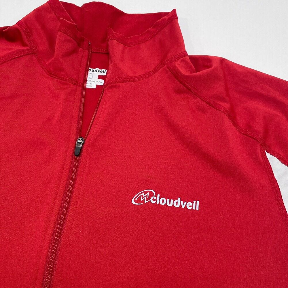Cloudveil Short Sleeve Pullover Men’s Size Large Red Half Zip‎ Shirt Hiking Base - Picture 3 of 11